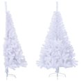 thumbnail image 2 of vidaXL Artificial Half Christmas Tree with Stand White 150 cm PVC, 2 of 5