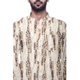 thumbnail image 3 of Atasi Kurta Décontractée Imprimée à Col Chinois Chemise Ethnique Kurta Courte pour Homme Tunique, 3 of 5