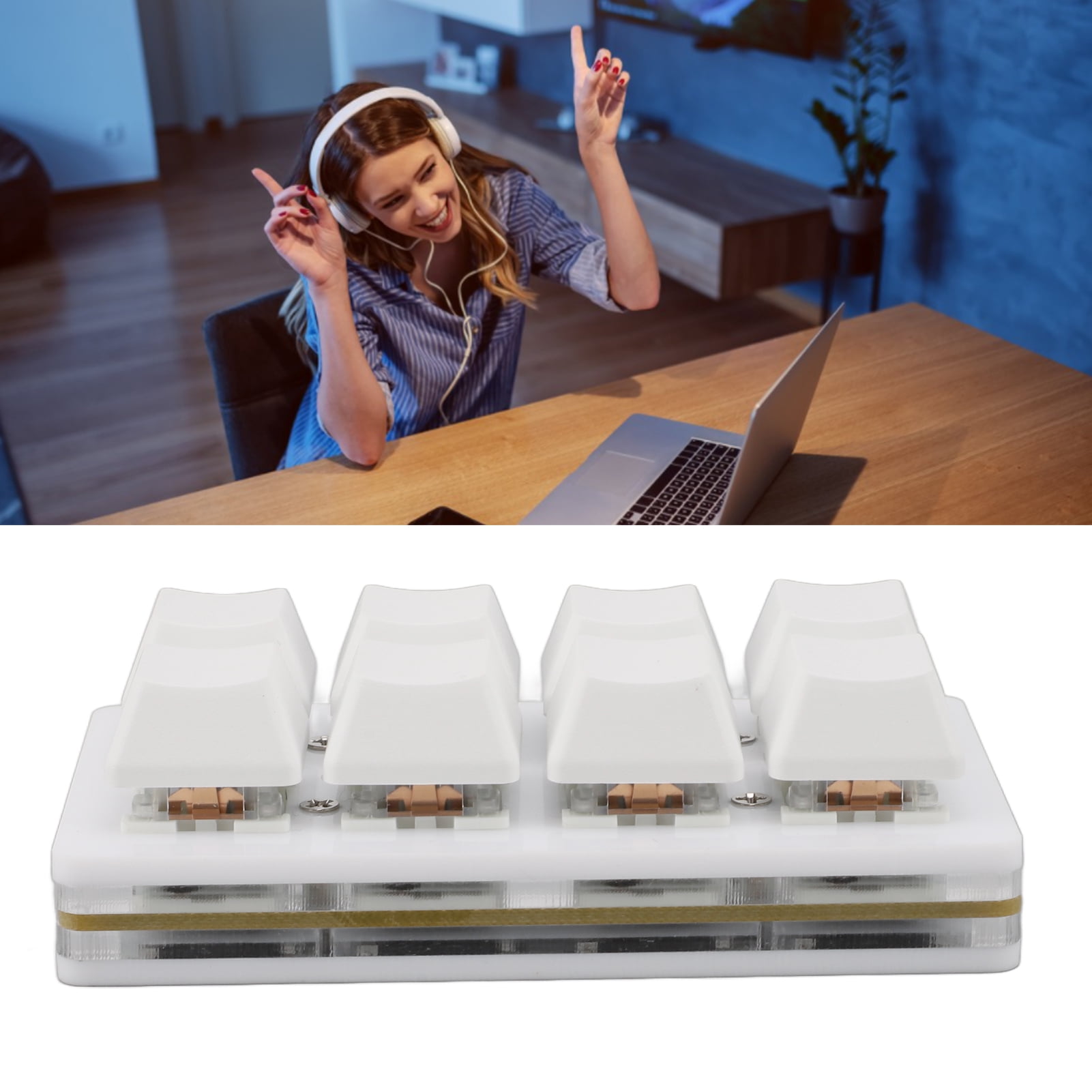 Custom Mechanical Keyboard, Hot Swappable 8 Key Keyboard Copy Paste  For Work