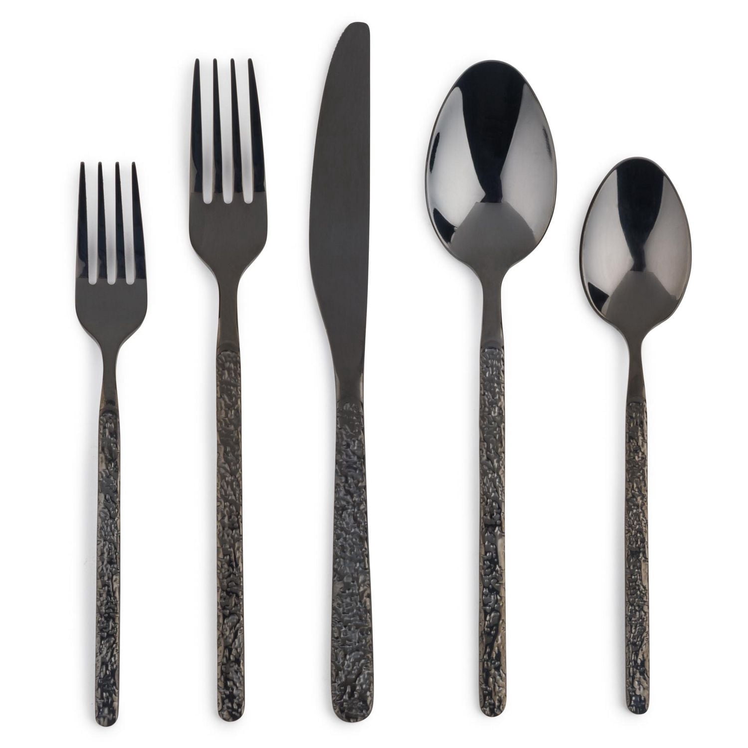 Thyme & Table Lumi Black 20-Piece Flatware Set, Service for 4