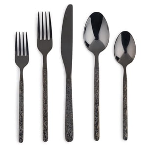 Thyme & Table Lumi Black 20-Piece Flatware Set, Service for 4