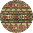 thumbnail image 1 of Ahgly Company Indoor Round Abstract Copper Green Southwestern Area Rugs, 7' Round, 1 of 6