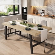 Gaderth 71 Inch Industrial Dining Table For 6 To 8 People, Rectangular Wood Kitchen Table With Heavy Duty Metal Frame, Dining Room Table For Kitchen, Dining Area And Family Gatherings