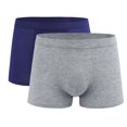 thumbnail image 1 of Plebaso Mens Underwear Boxer Briefs Comfortable Soft Underwear Short Leg Stretch Boxers for Men(2 Pack), 1 of 4