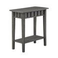 thumbnail image 2 of Convenience Concepts Table d'Appoint Dennis avec Tablette, Fini Bois Gris, 2 of 7
