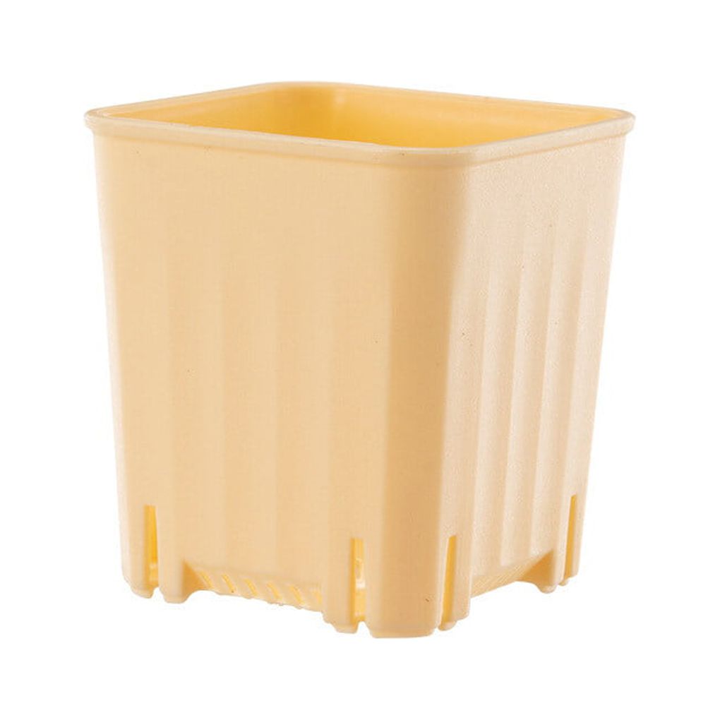 Xingzhi Flowerpot Nursery Pot Plant Pots Planter Plastic Space Saving Square Shatterproof Stackable Garden Office Window Accessory Beige