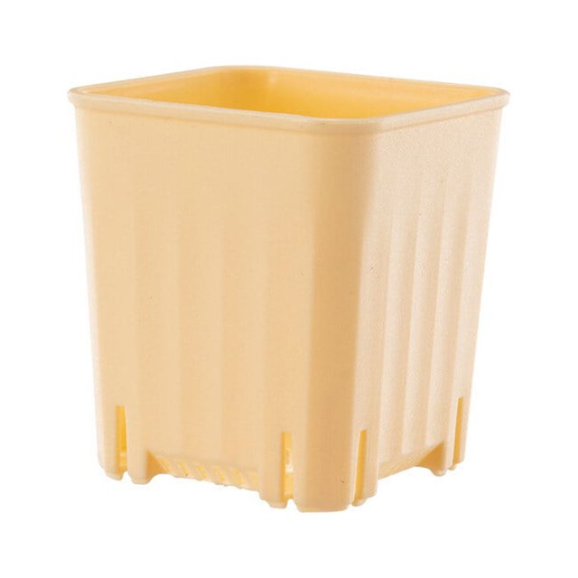 Xingzhi Flowerpot Nursery Pot Plant Pots Planter Plastic Space Saving Square Shatterproof Stackable Garden Office Window Accessory Beige