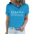 thumbnail image 2 of LSLJS Women's Funny Printed Pattern Casual Fashion Soild Color Short Sleeve Tops Blouse, 2 of 6