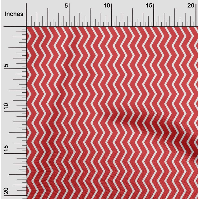 oneOone Organic Cotton Voile Fabric Chevron Geometric Printed Fabric 1 Yard 42 Inch Wide