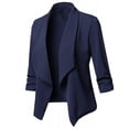 thumbnail image 2 of QIPOPIQ Blazer Léger pour Femmes à Manches Longues, Classique, Drapé, Ouvert à l'Avant (P-5TG) Liquidation, 2 of 6