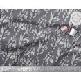 thumbnail image 3 of Soimoi Polyester Crepe Fabric Leaves & Floral Block Decor Fabric Printed Yard 42 Inch Wide, 3 of 3