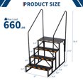 thumbnail image 1 of BeesClover RV Steps with Handrail,Heavy Duty Stable Universal Stair,Mobile Home Stairs Outdoor RV Step Ladder for Travel Trailer Pool Hot Tub Trampoline, 1 of 7