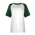 thumbnail image 4 of AherBiu T Shirts for Women Crew Neck Short Sleeve Comfy Tshirts Summer Casual Basic Tees Color Block, 4 of 5