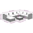 thumbnail image 4 of vidaXL 8 Piece Garden Lounge Set with Cushions Poly Rattan Black, 4 of 5