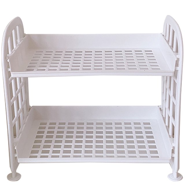 Desk Storage Shelf Detachable 2-Tier Desktop Organizer Countertop Organizer