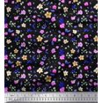 thumbnail image 1 of Soimoi Modal Satin Fabric Flower Watercolor Printed Fabric 1 Yard 42 Inch Wide, 1 of 3