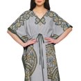 thumbnail image 4 of Moomaya Caftan pour Femmes Grande Taille Tenue d'Été Sortie de Plage Kimono Robe Caftan, 4 of 6