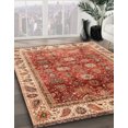 thumbnail image 2 of Ahgly Company Tapis d'Intérieur Carrés Abstraits Rouges Abstraits pour Aire, 7 Pieds Carré, 2 of 6