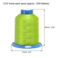 thumbnail image 4 of Unique Bargains 1312 Yards 210D/0.32mm Extra Strong Bonded Polyester Threads (Lime, 2 Pack), 4 of 4