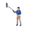 thumbnail image 1 of Maoww 1:64 Hand Painted Model People Figure Diorama Scenery Sound Assistant Blue, 1 of 9