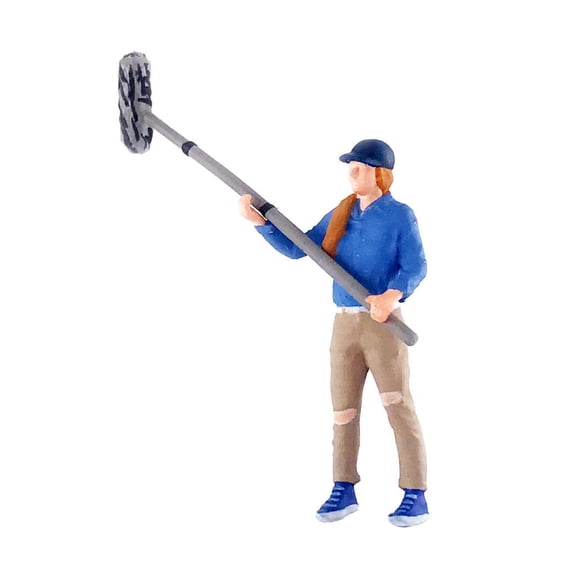 Maoww 1:64 Hand Painted Model People Figure Diorama Scenery Sound Assistant Blue