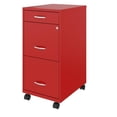 thumbnail image 4 of Pemberly Row 3 Drawers Vertical Red Metal Filing Cabinet Pre-assembled, 4 of 6