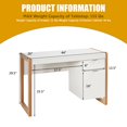 thumbnail image 4 of Giantex Bureau d'Écriture Robuste, Bureau de Bureau à Domicile, Bureau d'Ordinateur de Style Moderne Simple, Poste de Travail, 4 of 10