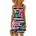 thumbnail image 1 of Ovzne Robes d'Été pour Femmes 2025 Robe de Plage pour Femme Col Rond Sans Manches Dégradé Robe de Plage Teinture sur Nœuds Robe Grande Taille Liquidation, 1 of 6