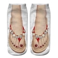 thumbnail image 1 of WEAIXIMIUNG White Ankle Socks for Men 3D Pattern Sandals Print Socks Running Socks Women Personality Low Ankle, 1 of 2