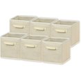 thumbnail image 1 of SimpleHouseware Storage Bin Cube Foldable Organizer, Beige - Pack of 6 Beige, 1 of 6