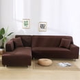 thumbnail image 4 of Sectional Couch Cover Sectional Couch Covers L Shape Sofa Cover Elastic Stretch Lounge Cover Comfortable Soft L Couch Cover Washable Furniture Sofa Protector Stretch Couch Covers for Livi, 4 of 6