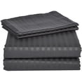 thumbnail image 1 of 500 Thread Count 4 Piece Quality Sheet Set 12 Inch Deep Pocket 100% Egyptian Cotton Stripe Pattern, 1 of 4