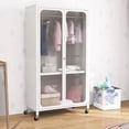 thumbnail image 2 of Costway Armoire de Rangement Armoire Mobile Garde-Robe avec Tringle et Tablette Ajustable, 2 of 10