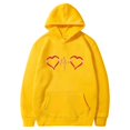 thumbnail image 1 of Birdeem Mode Saint-Valentin Couple Imprimé à Capuche Mode Polaire Poche Chandail Manteau, 1 of 1