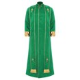 thumbnail image 1 of iiniim Mens Friar Medieval Renaissance Priest Long Robe Church Worship Halloween Party Cosplay Costume Green S, 1 of 4