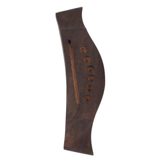 Acoustic Guitar Bridge Replacement Parts, Slotted Perfect Fit Acoustic Guitar Bridge Parts Accurately Shaped Rosewood Saddle Retro Look for Performance