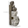 thumbnail image 3 of Outsunny Wine Jars Waterfall Fountain 4-Tier Outdoor Fountain Water Feature, 3 of 10