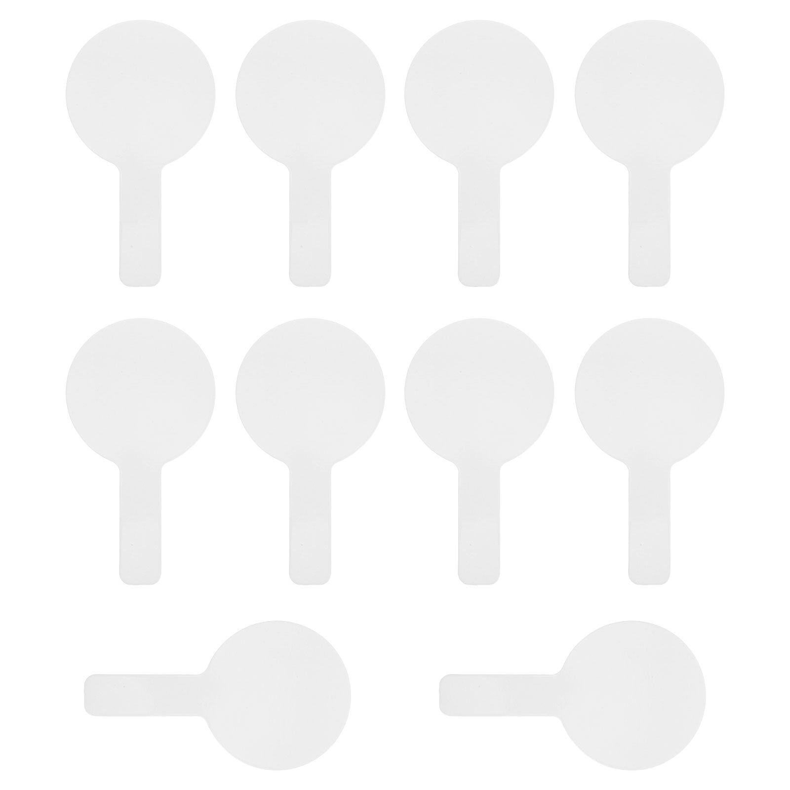 Luxshiny 10pcs Small Whiteboard For Desk Dry Erase Paddles Handheld Double Sided Board White For Office Meetings