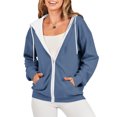 thumbnail image 2 of Timegard Vestes à Capuche Zippées pour Femmes Manches Longues Chandails en Molleton Décontractés Mode Automne avec Poches, 2 of 7