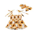 thumbnail image 1 of Barboteuse Sans Manches Taille Haute Été pour Bébés + Bandeau, 1 of 7