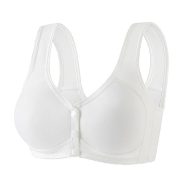 Erwazi Daisy Bra for Seniors, Womens Bras Comfortable Wireless Front Closure Bra Push Up Full Coverage Bralette
