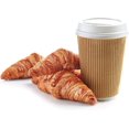 thumbnail image 4 of EcoNesxp Set of Insulated Kraft Paper Corrugated Thermal Cups with Lids Disposable Coffee Cups for Travel and Office Use 12 Ounces Great for Hot Drinks, 4 of 5