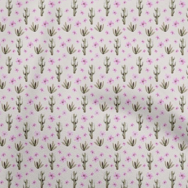 oneOone Polyester Spandex Purple Fabric Cactus Craft Projects Decor Fabric Printed By The Yard 56 Inch Wide