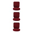 thumbnail image 4 of Baohd Computer Chair Cover Swivel Chair Cover Rotating for Chair Wine Red Backrest + Cushion Cover 3Set, 4 of 6
