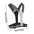 thumbnail image 3 of Baohd Gilet Réfléchissant à LED avec Sangles Haute Visibilité Réflecteur Réglable Ceinture Élastique 3 Modes Coureurs pour Travail de Nuit Course Rose, 3 of 8