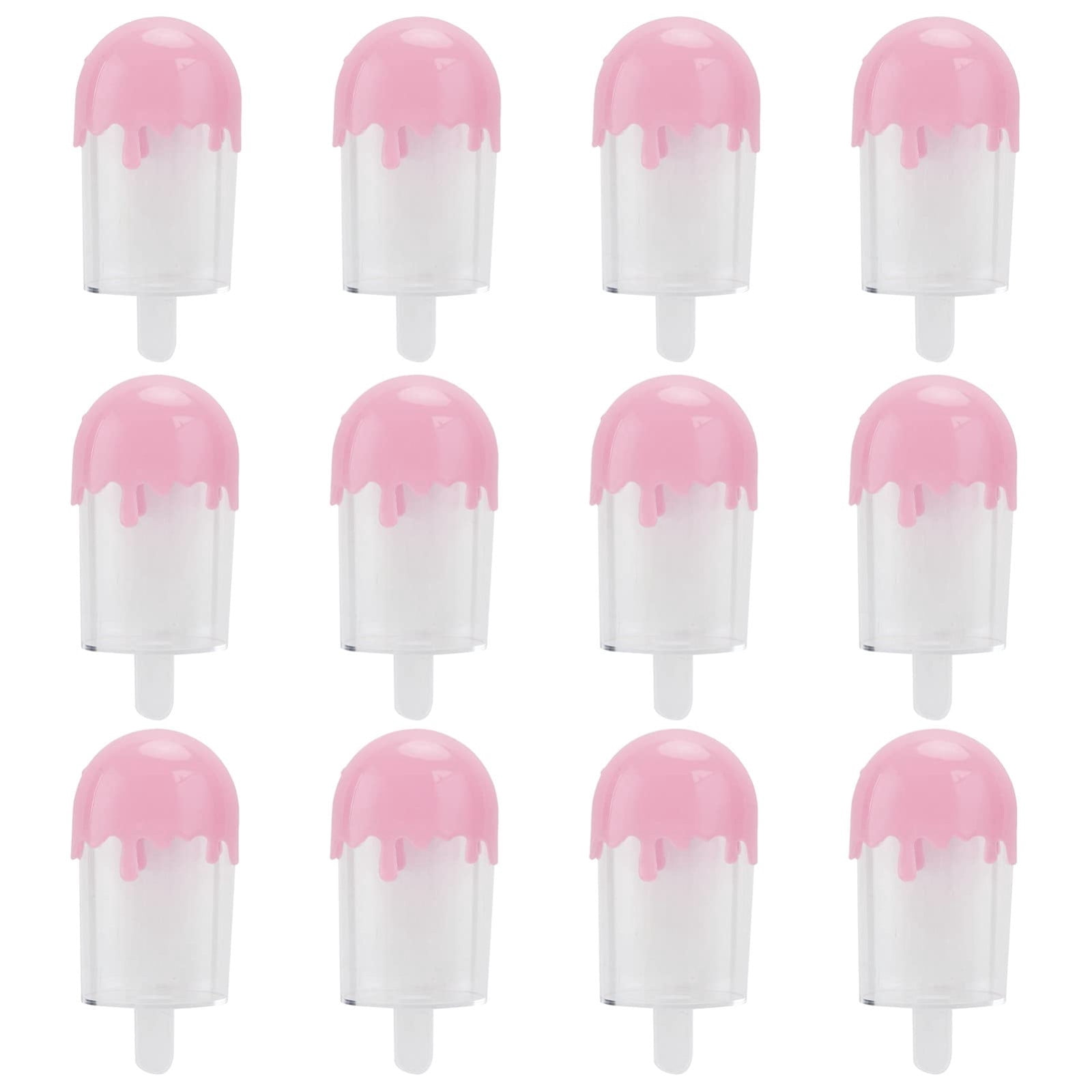Ice Cream Candy Boxes 12 Pack Plastic Clear Containers for Party Favors Wedding Birthday Gifts Treat Boxes 4.3 Inch