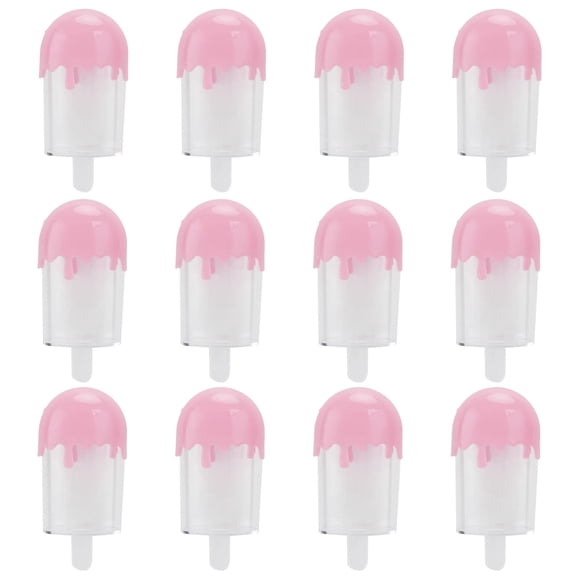 Ice Cream Candy Boxes 12 Pack Plastic Clear Containers for Party Favors Wedding Birthday Gifts Treat Boxes 4.3 Inch