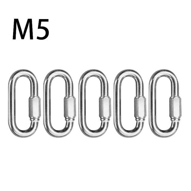 Greenne Mousqueton Lien Rapide Sangle Connecteur Acier Chaîne Réparation Manille D-Shape Gréement