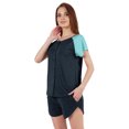 thumbnail image 4 of Inkmeso Solid 2 Pc Nightwear Set For Women Raglan Sleeves Button-Down Top & Shorts Sleepwear-23, 4 of 7
