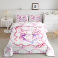 thumbnail image 2 of Erosebridal Ensembles de Literie Axolotl Roses Simple avec Couette, Insert de Couette Nœud Rêveur, Déco Kawaii d'Animaux de Dessin Animé, 2 Pcs, 2 of 7